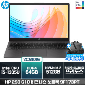 HP 250 G10 9F173PT i5-1335U (8GB/ 512G/ 프리도스) [64GB RAM 구성(32GBx2)]