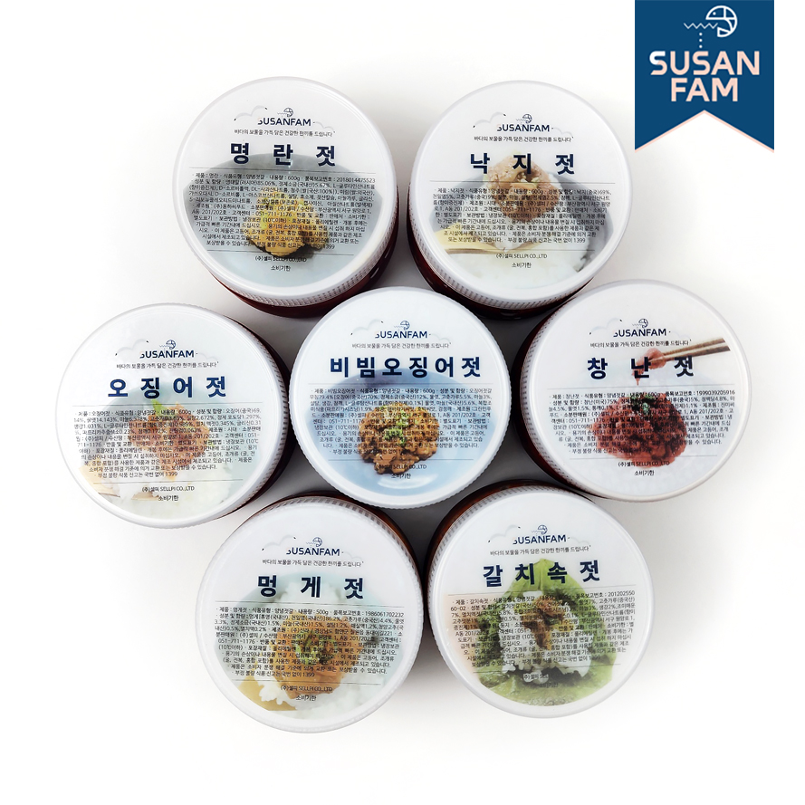 7종 갈치속젓 젓갈 600g 멍게젓 500g 오징어 비빔 낙지 창난 명란 국내제조 - 상세 이미지 3