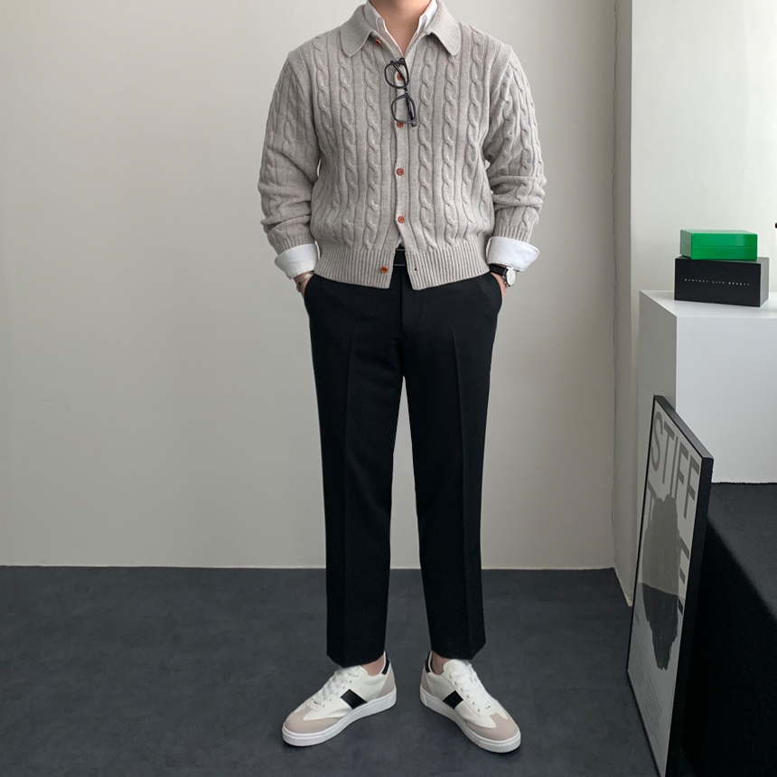 남자꽈배기가디건 남자봄가디건 - 상세 이미지 2