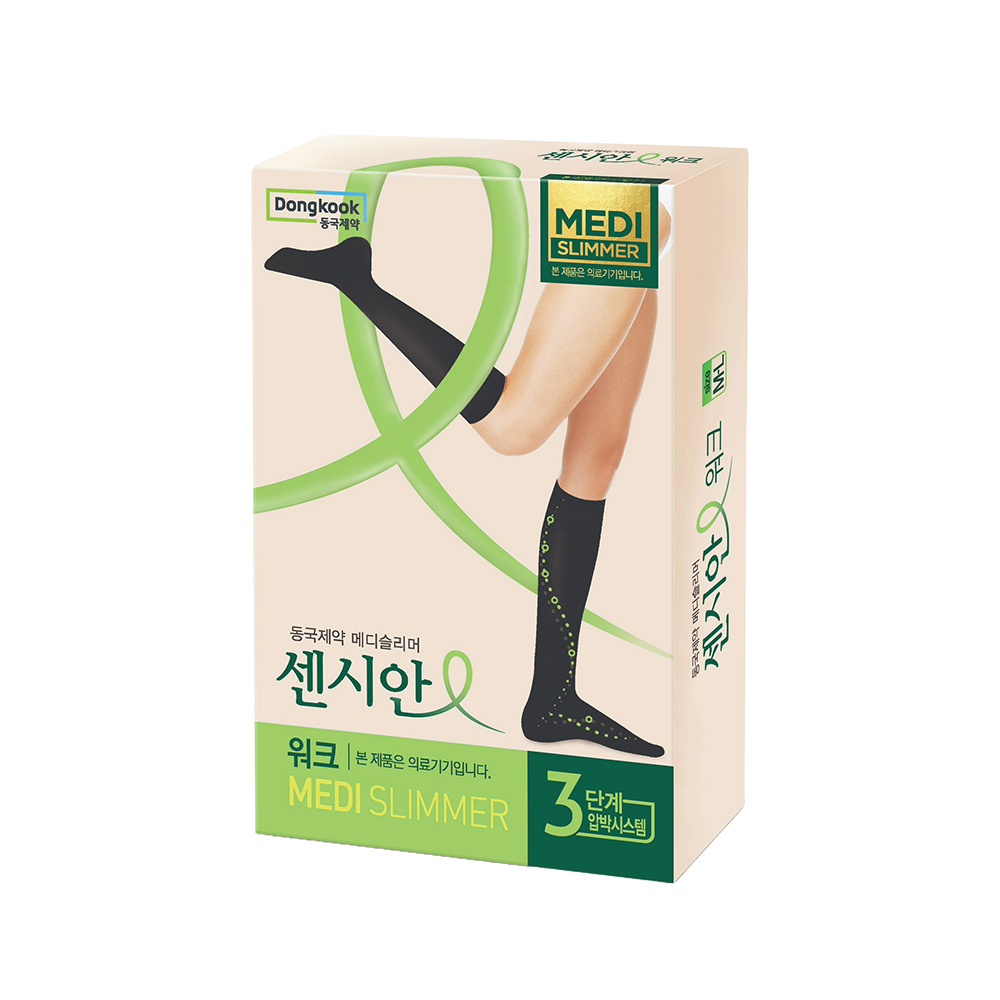 동국제약 센시안 메디슬리머 워크 허벅지 의료용 압박용밴드 1개 유발 블랙 / 의료기기 허가 이미지 2