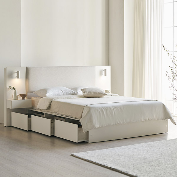 스칸디아 데이즈 프리미엄 국내제작 패브릭 쿠션형 호텔 수납침대 / 매트리스 제외 SS