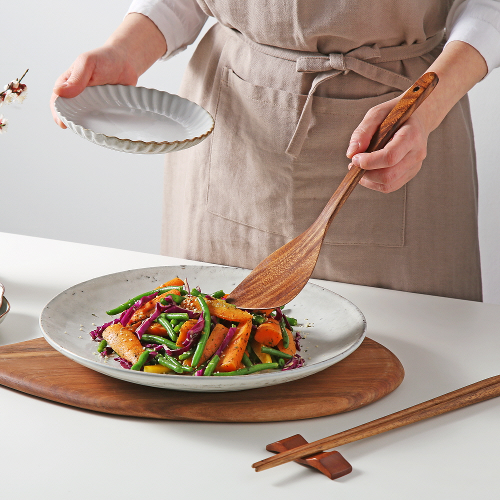 마리포사 키친툴 나무 조리도구 월넛 우드 원목 볶음 / 멀티 뒤집개 30cm - 상품 이미지