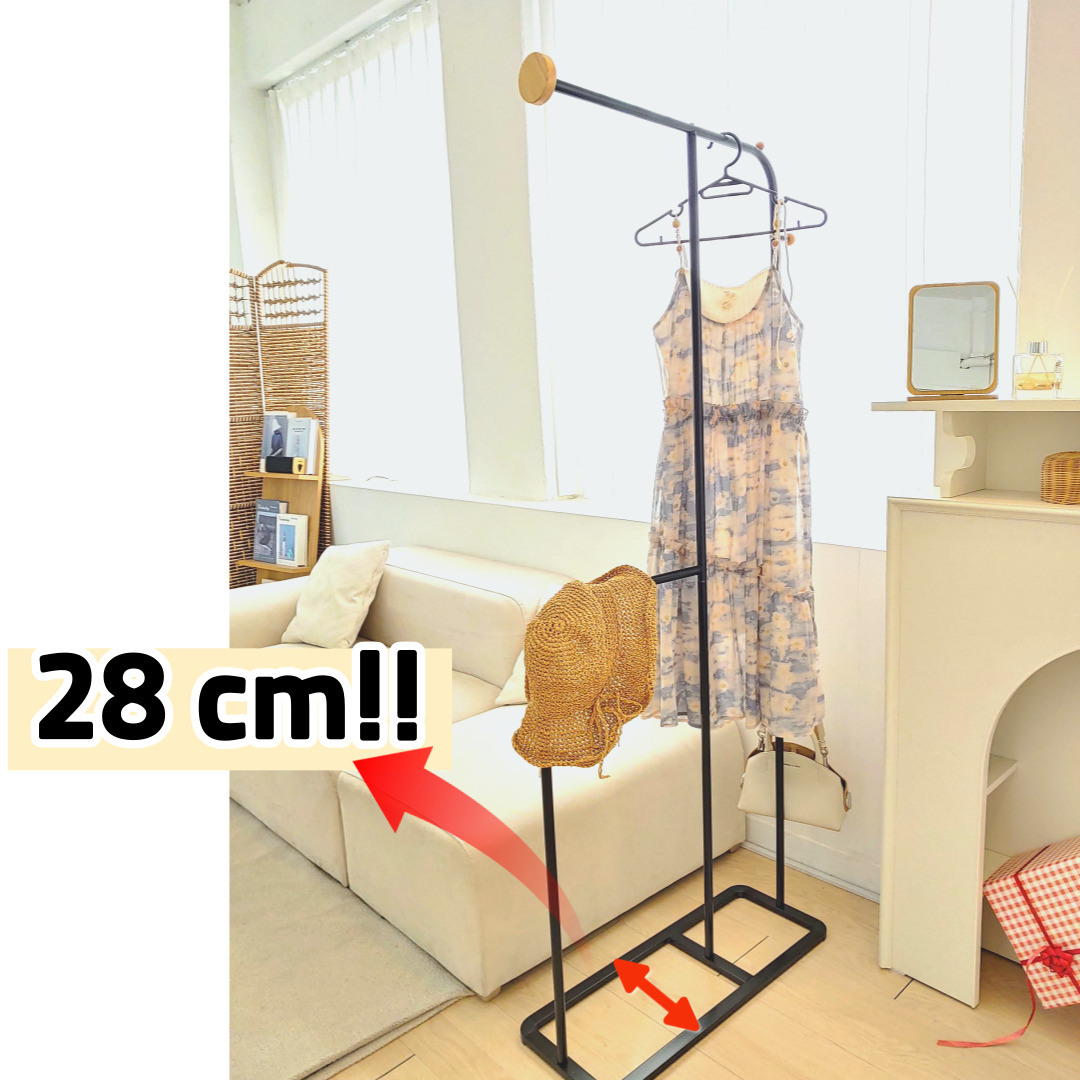 미니 틈새 스탠드 행거 튼튼한 철제 코너 원룸 옷걸이 헹거 좁은 가방걸이 소형