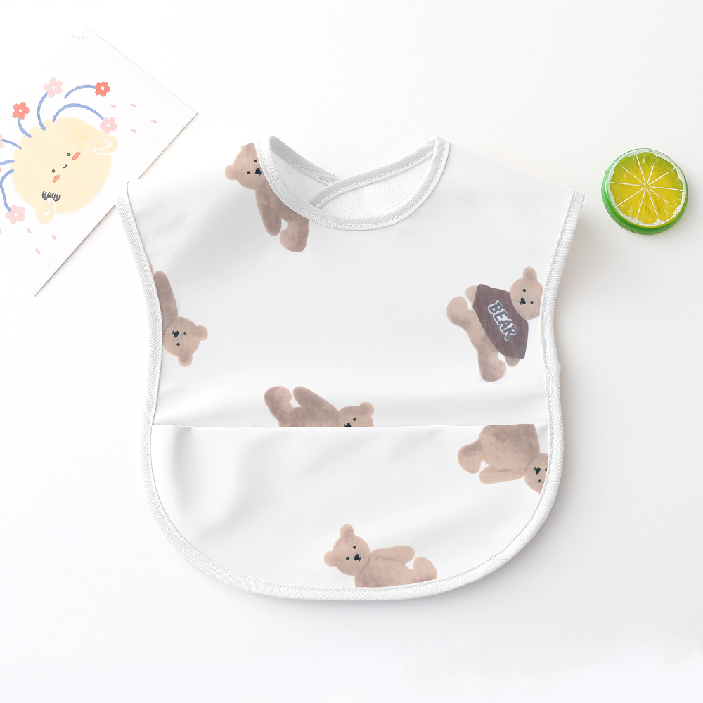 르메이어 아기턱받이 민소매 방수 자기주도 이유식