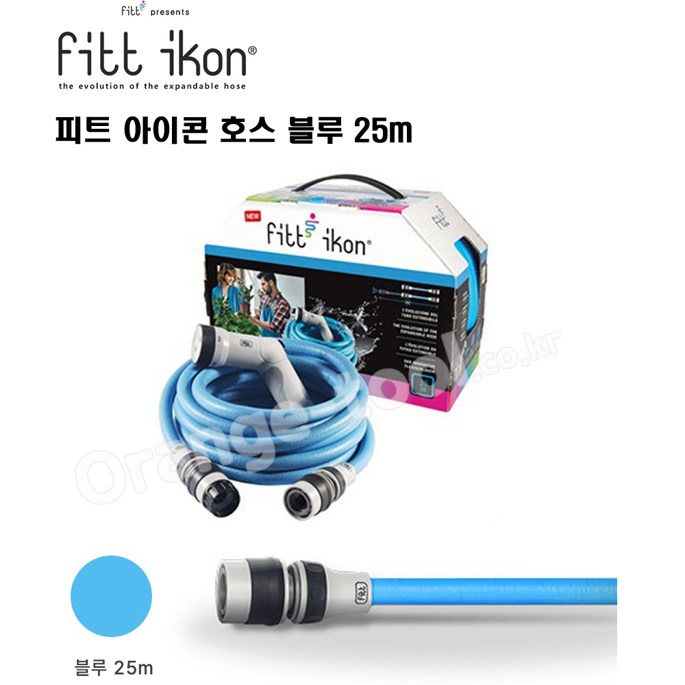 FITT IKON 아이콘호스 블루25M 확장수축 꼬임방지 녹조방지 이탈리아 매직호스 - 상세 이미지 2