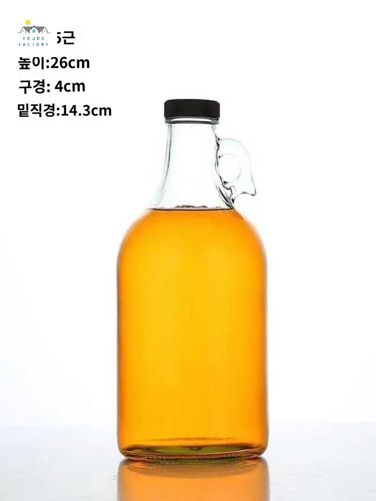 가정용 술병 와인 양주병 담금주병 손잡이 유리병 - 상세 이미지 3
