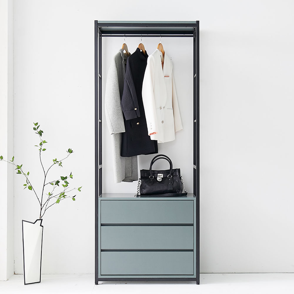 쿠시 행거 서랍장 원룸 옷걸이바