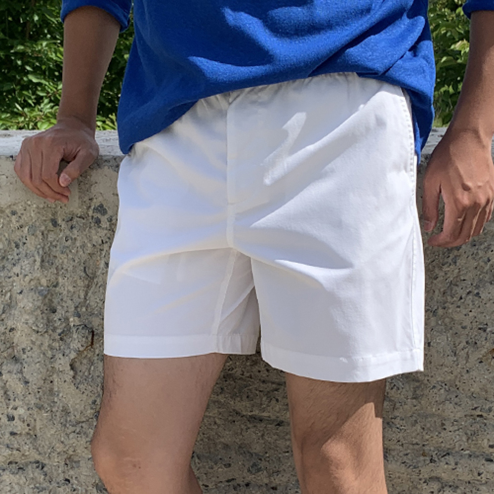 남자흰색반바지 비침없는 버뮤다팬츠 laine 치노반바지 - 상세 이미지 2