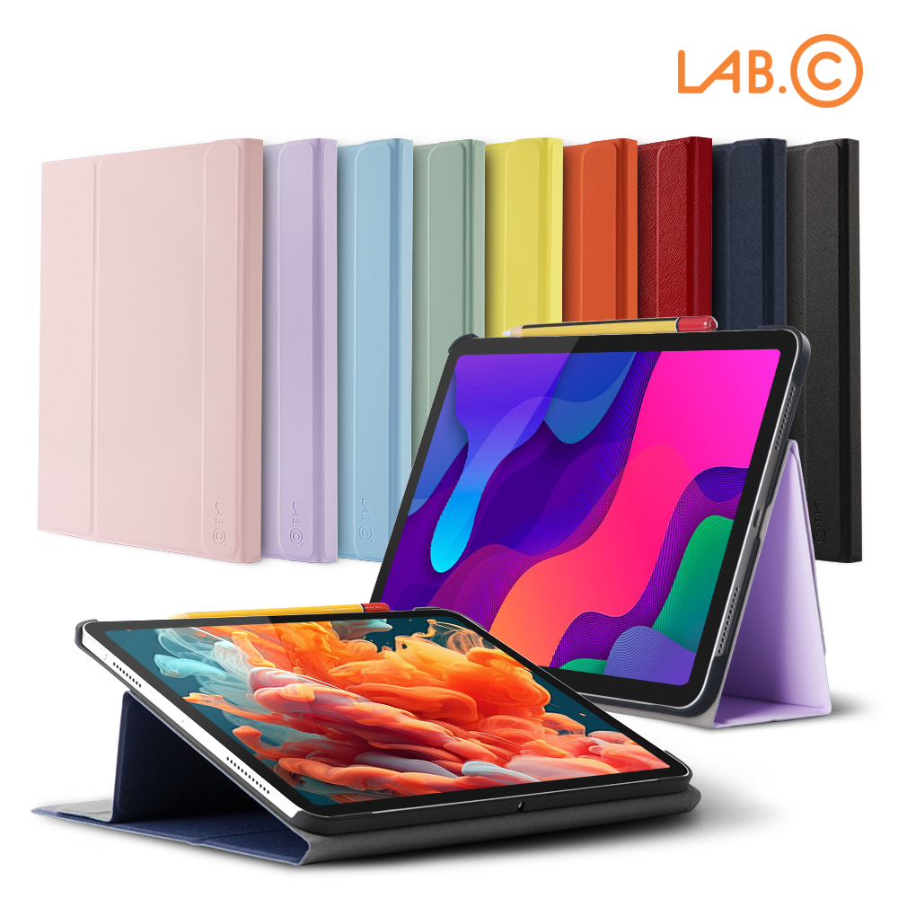 랩씨 슬림핏 케이스 스탠딩 폴리오 스마트 북커버 사피아노네이비, 아이패드 에어3-프로 26.6cm(10.5인치) - 상세 이미지 2