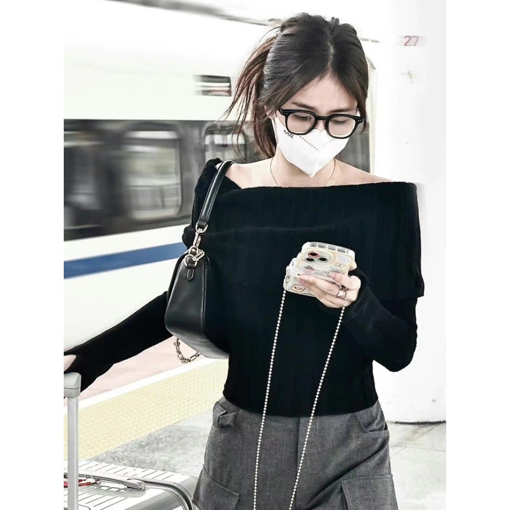 혜리 유튜브 태연 니트 오프숄더 날씬한 우앙한 옷 패션 의상 세번째 결혼 오승아 - 상세 이미지 2