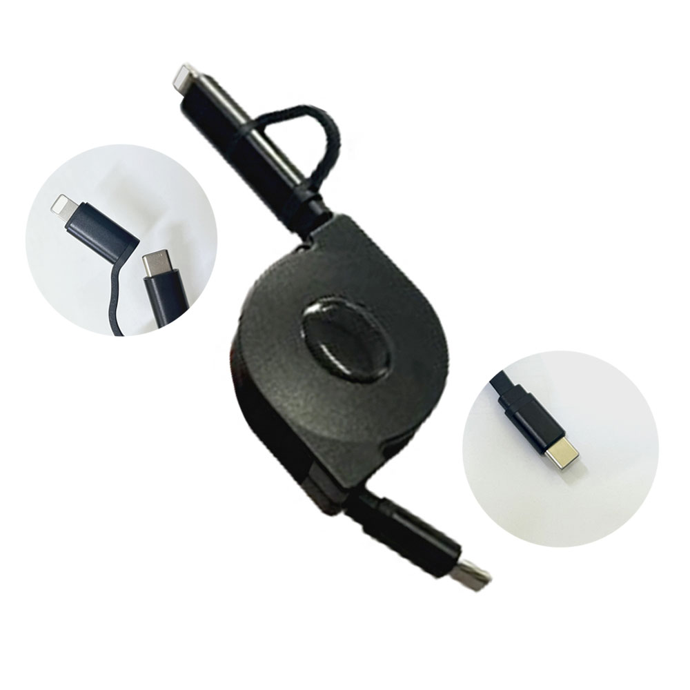 릴충전케이블 PD CtoC 멀티 고속 핸드폰 충전 롤 케이블 차량용 휴대용 여행 8핀 C타입 충전기 케이블선 데이터전송 자동감김