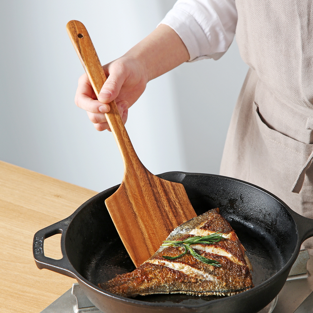 마리포사 키친툴 나무 조리도구 월넛 우드 원목 볶음 / 사각 뒤집개(L) 34cm - 상품 이미지