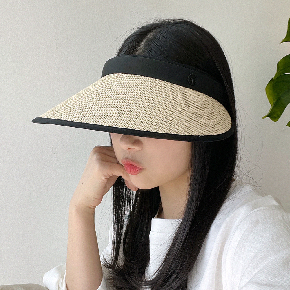 라탄 썬캡 밀짚 선캡 여름 바이저 UV 차단 모자 썬캡 추천