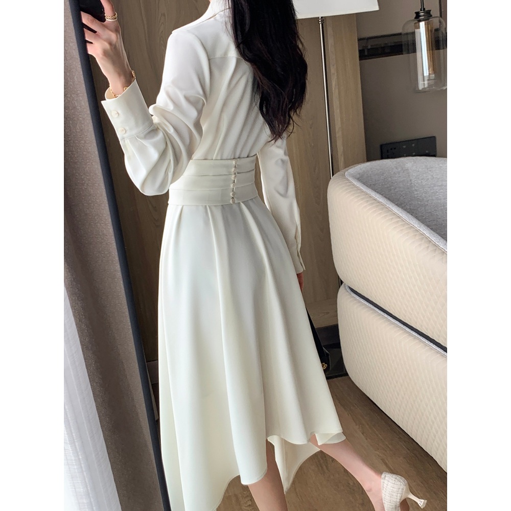 원더풀월드 김남주 화이트 카라 벨트 원피스 우아한 패미닌 옷 패션 의상 닭강정 김유정 - 상세 이미지 3