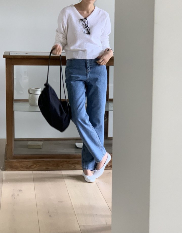 PETER DO グレー ストレートデニム ハイウエスト パンツ | PETER PETER DO グレー ストレートデニム ハイウエスト パンツ | PETER