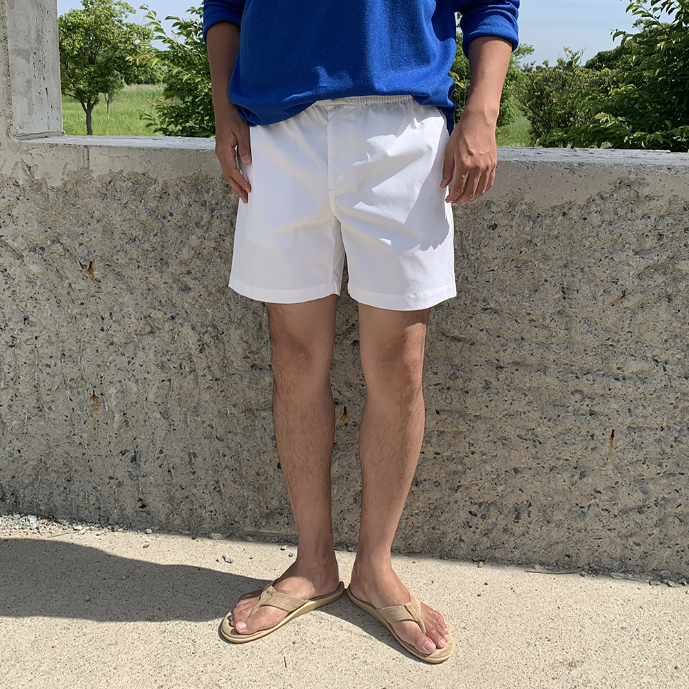 남자흰색반바지 비침없는 버뮤다팬츠 laine 치노반바지 - 상세 이미지 3