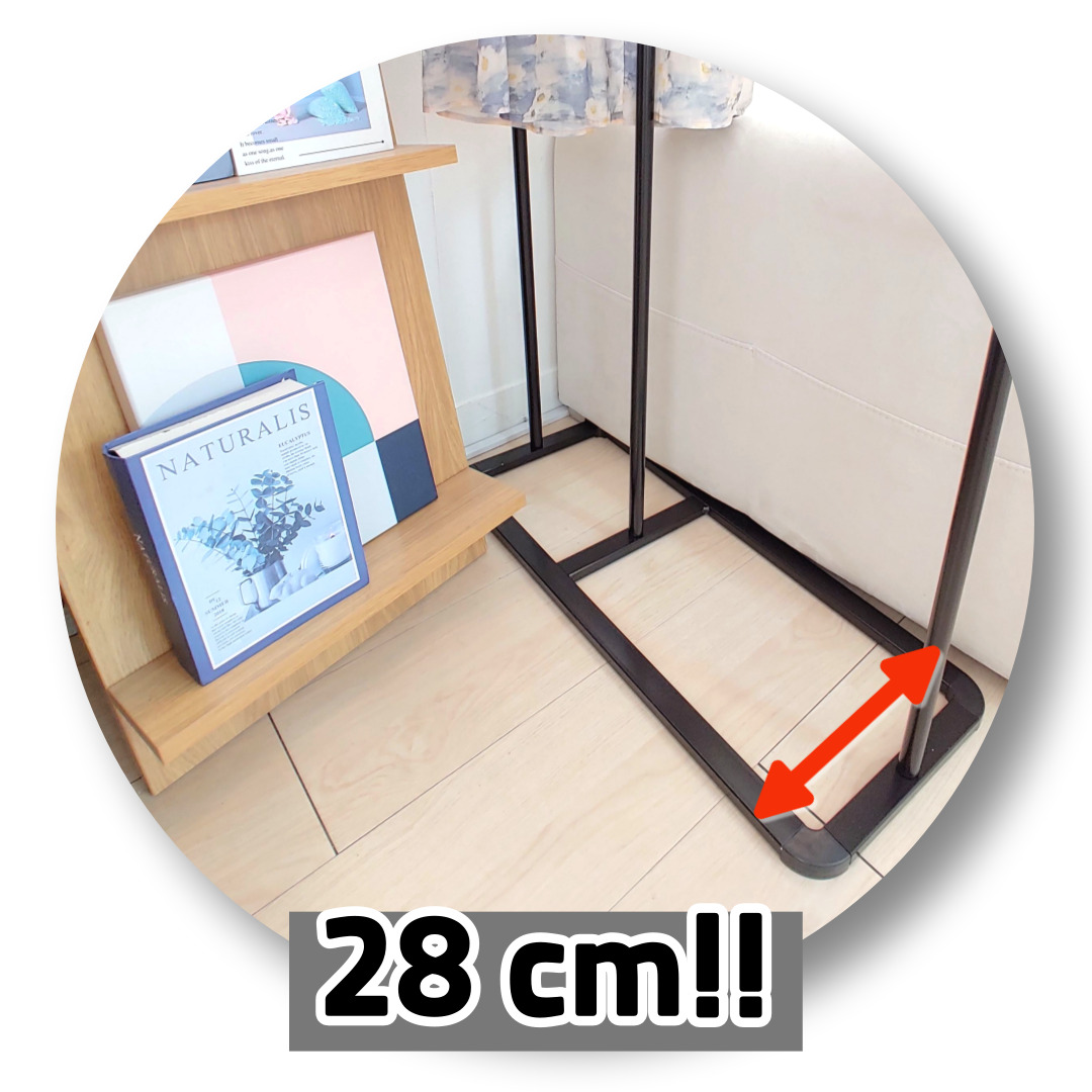 미니 틈새 스탠드 행거 튼튼한 철제 코너 원룸 옷걸이 헹거 좁은 가방걸이 소형