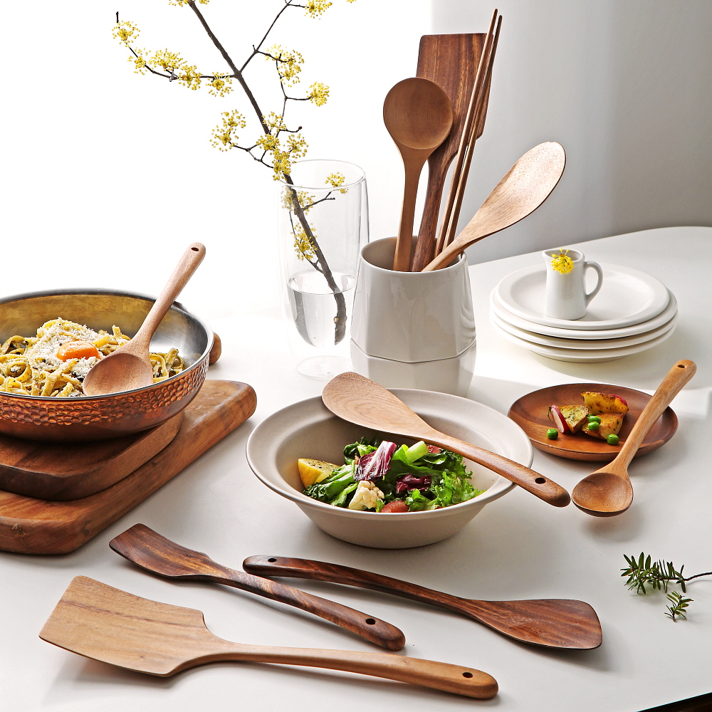 마리포사 키친툴 나무 조리도구 월넛 우드 원목 볶음 / 멀티 뒤집개 30cm - 상세 이미지 3