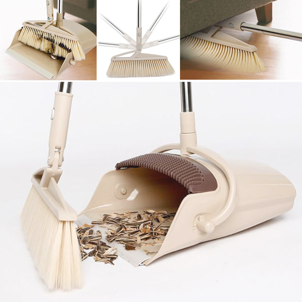 실내 브러쉬 빗자루세트 대용량 쓰레받기 180도회전 먼지제거틀