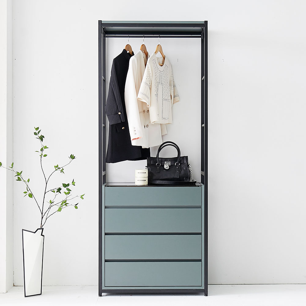 쿠시 행거 서랍장 원룸 옷걸이바