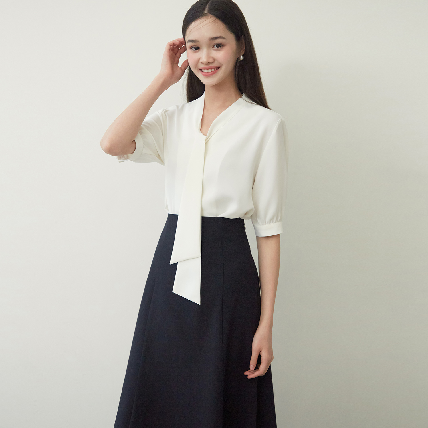 [제로스트릿]머메이드 롱 스커트 MERMAID LONG SKIRT / NAVY - 상세 이미지 4