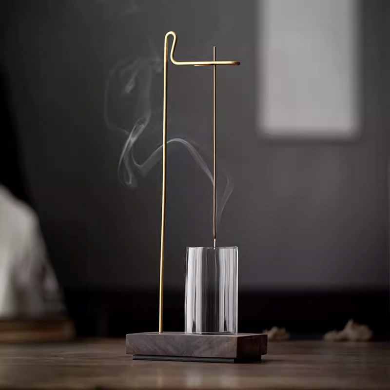 유니티23 우드글래스 거꾸로 타는 인센스 스틱 홀더 받침대