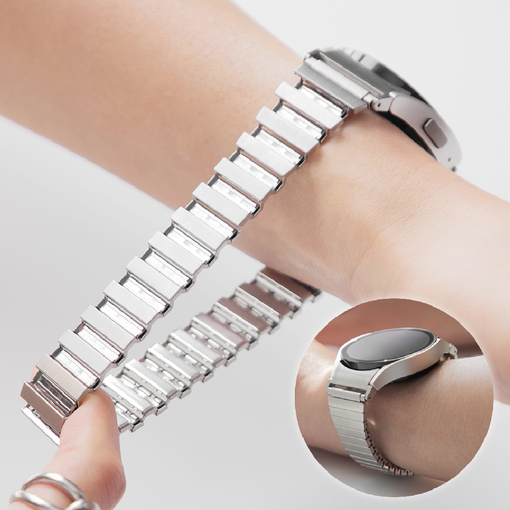 갤럭시워치6 스트랩 메탈 브레이슬릿 밴드 시계줄 호환 갤럭시 워치5 프로 갤럭시워치4 클래식 20mm