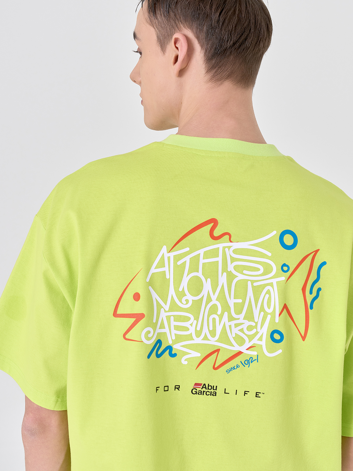 아부가르시아 그래픽 반팔 티셔츠 NEON GREEN 제품 이미지