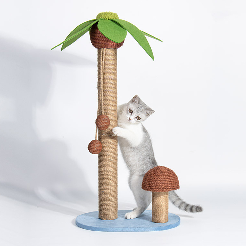 뽈뽈 팜트리 고양이 수직 스크래쳐 야자수 캣타워 73cm