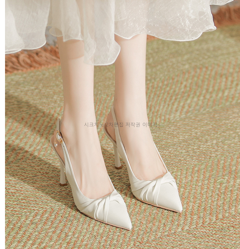 플레아 5,7,9cm 스틸레토 슬링백 힐 구두 2color 상세 이미지 5