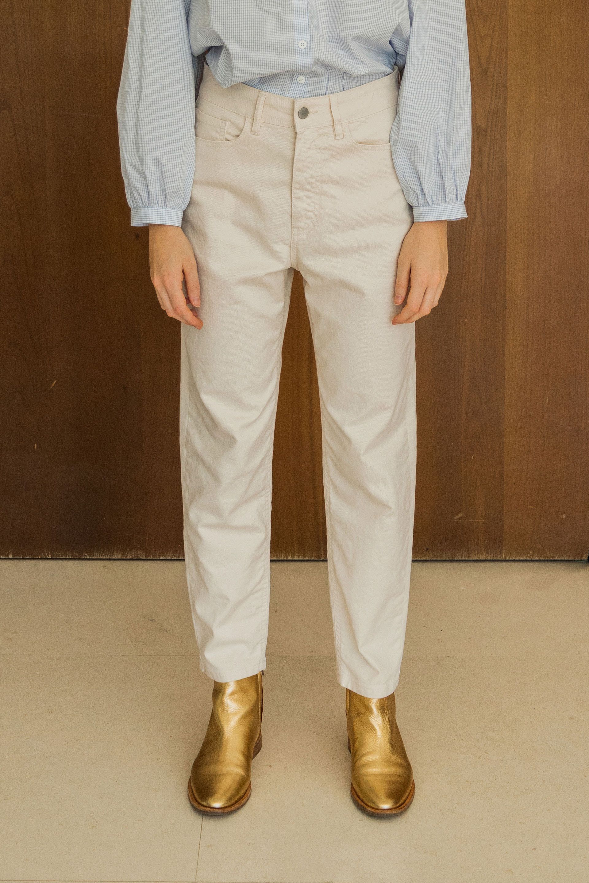 타이니코튼 라이트크림 하이라이즈 스트레이트핏 데님 팬츠 TTBS-001103 ONE COLOR - 상세 이미지 5