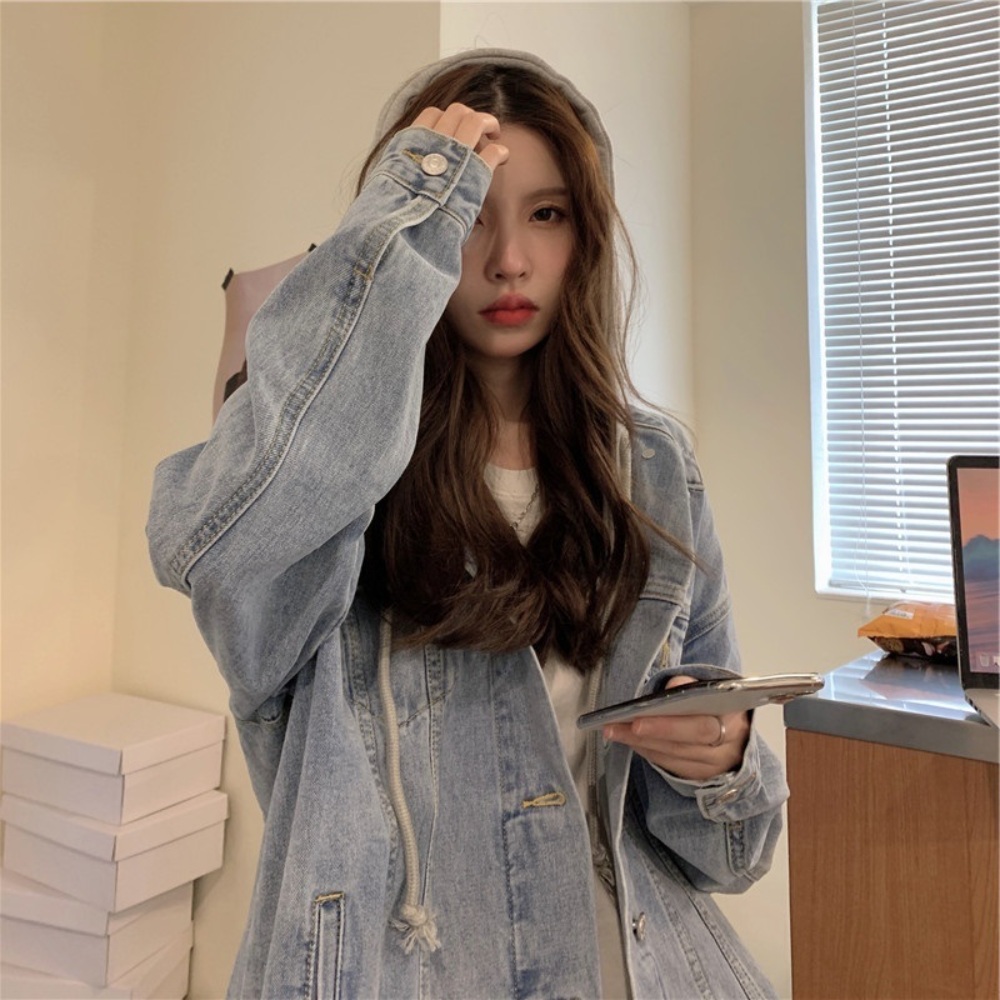 웨딩임파서블 7화 전종서 후드 청자켓 루즈핏 오버핏 데님 옷 패션 의상 야한사진관 권나라 - 상세 이미지 3
