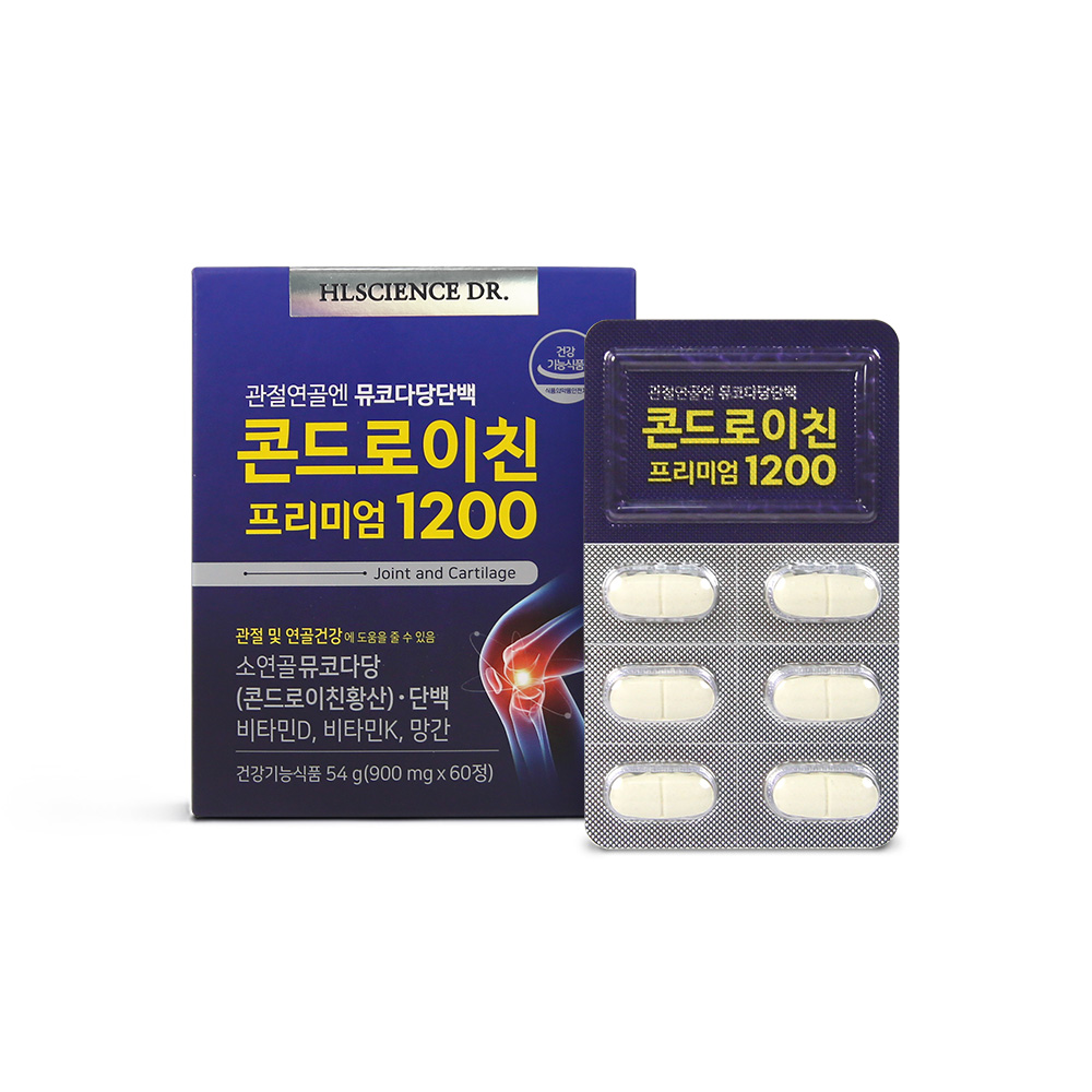 관절연골엔 뮤코다당단백 콘드로이친 프리미엄1200 60정, 1개 - 메인 이미지