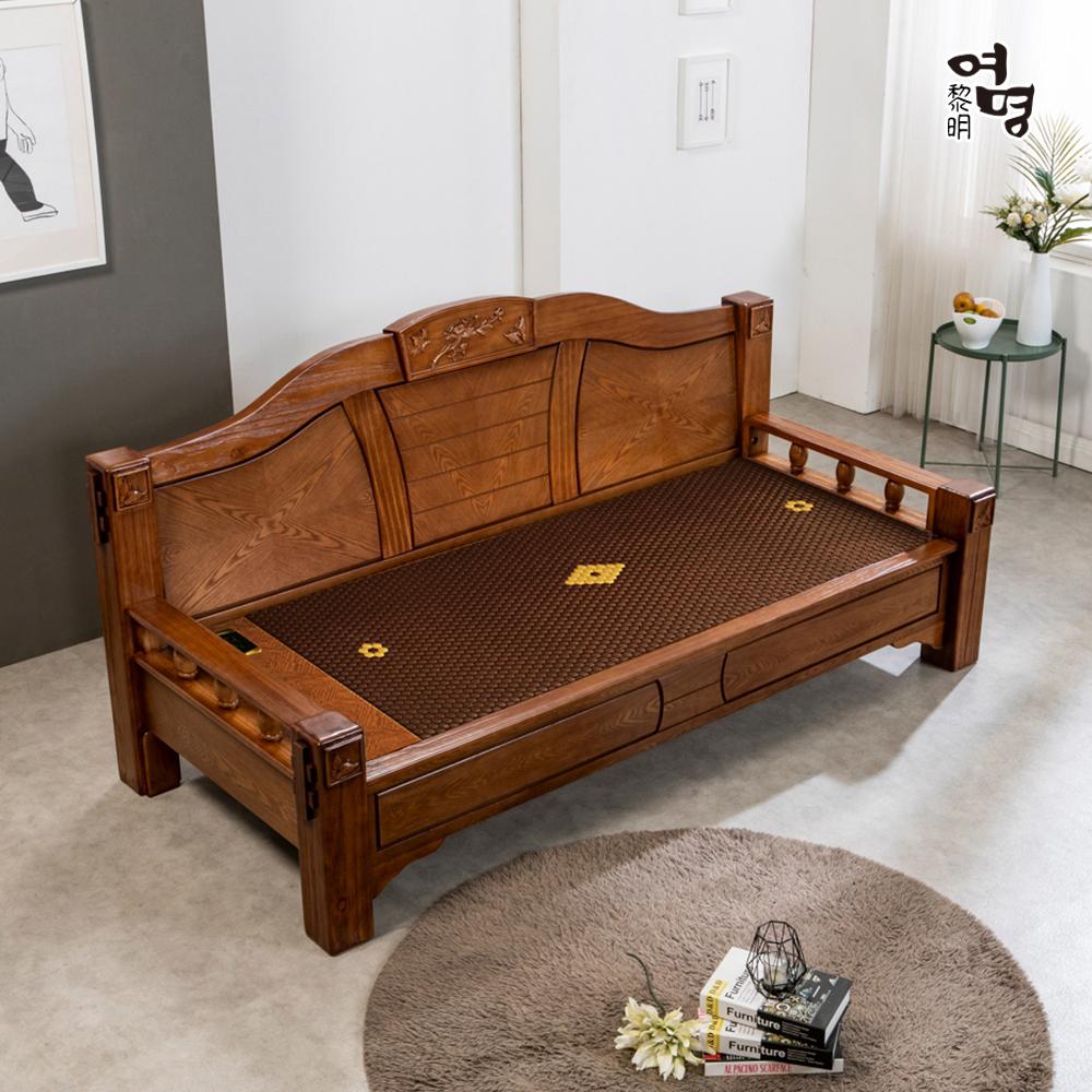 여명흙/돌침대 소파 815 카우치 (황토볼 흙 돌 청맥 홍맥 칠보석 그래핀 숯 세라믹 연옥) - 상품 이미지