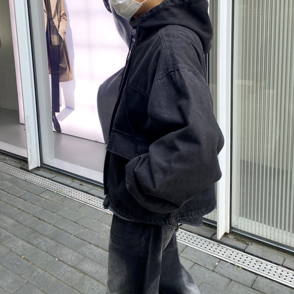 남자후드청자켓 남자오버핏데님자켓 - 상세 이미지 5