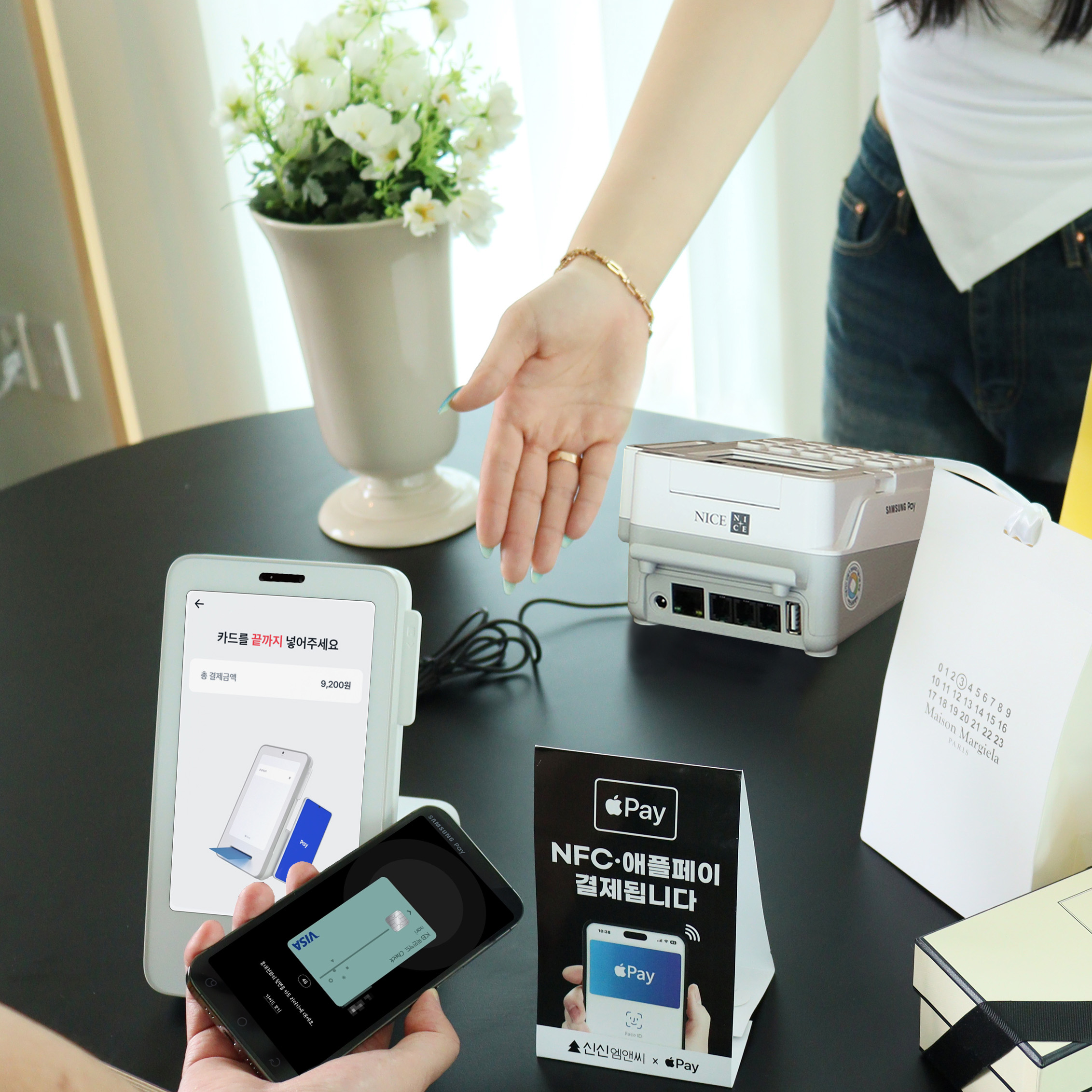 유선신용카드단말기 NFC 결제기 QR 애플페이 체크기 NC-7000 이미지 6