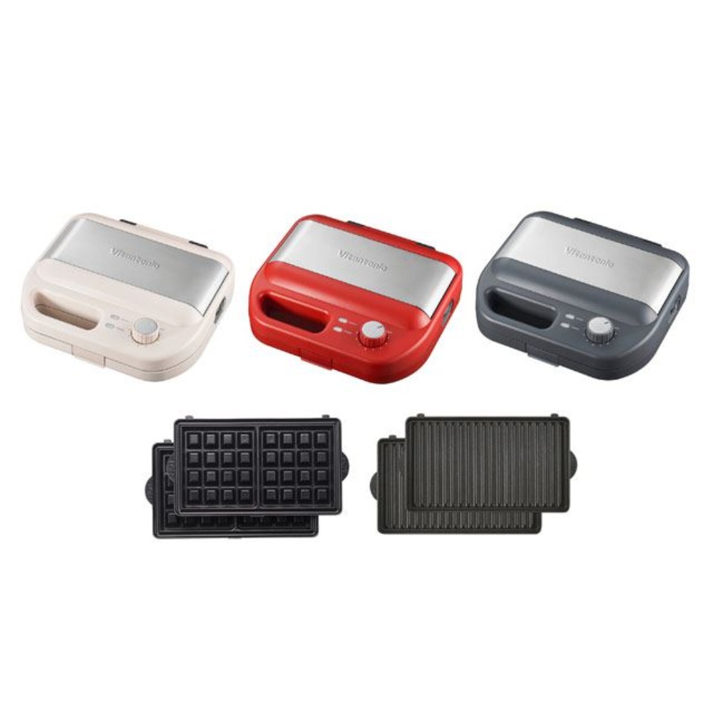 Vitantonio 분리형 와플 메이커 가정용 크로플 기계 샌드위치 플레이트 레트로 재팬 제품 이미지