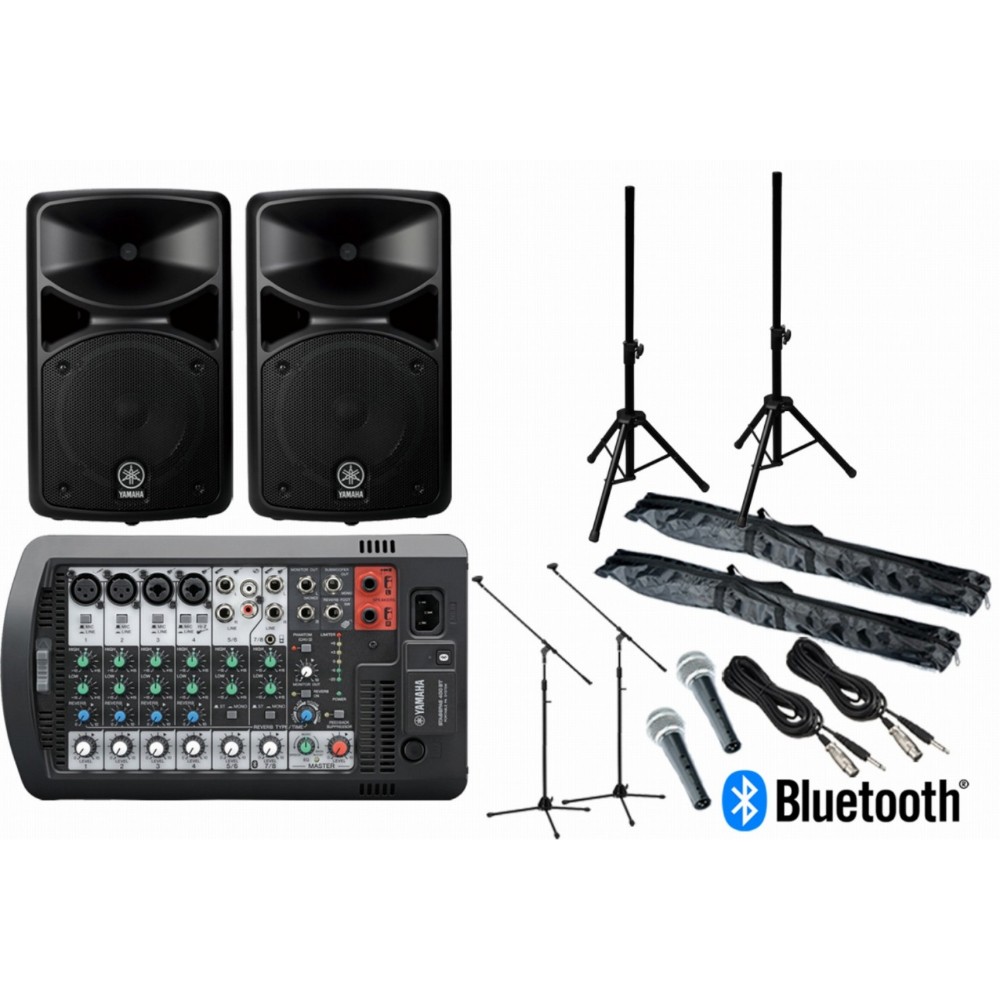 야마하 스테이지패스 400BT 미니스피커 마이크 세트 버스킹 무대 이벤트 일본제 제품 이미지