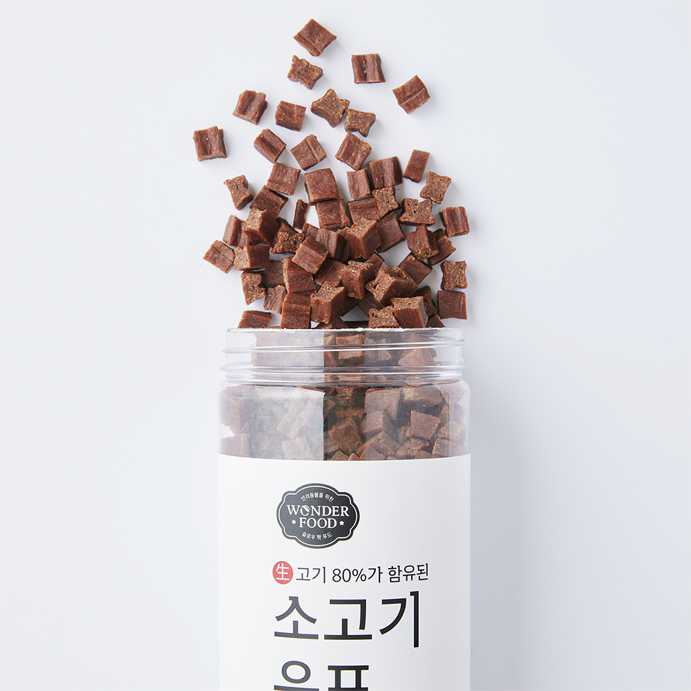 (3개) 원더푸드 큐브져키 대용량 강아지간식 노즈워크 트릿 칭찬 훈련 간식 - 상세 이미지 3