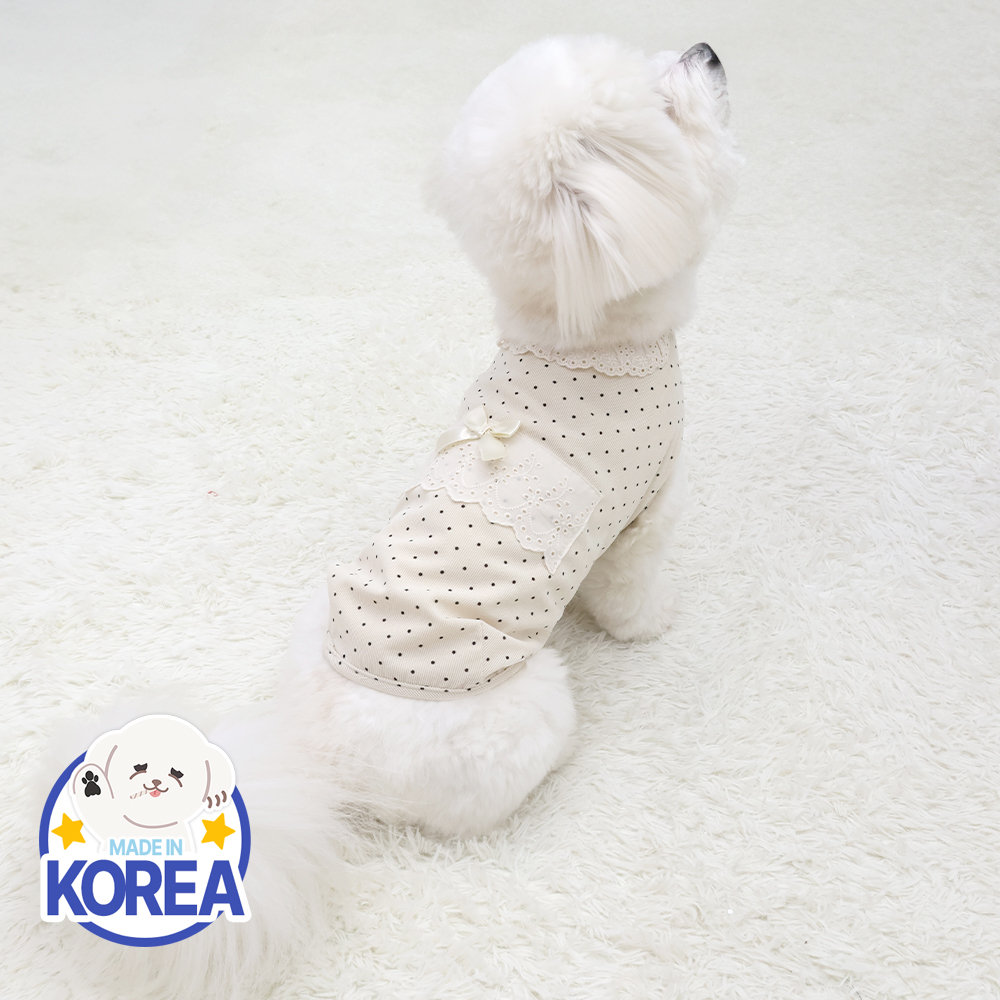 국산 강아지잠옷 강아지실내복 애견옷 중형견 대형견 땡땡이 잠옷 D라라독 - 상세 이미지 3