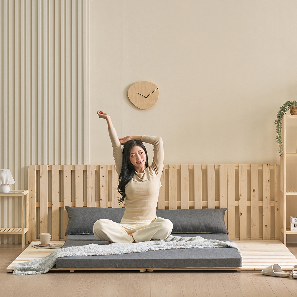 서광퍼니처 휴폴드 허리에좋은 HR황토폼 3단 바닥 접이식 토퍼 방수 매트리스 멀티싱글