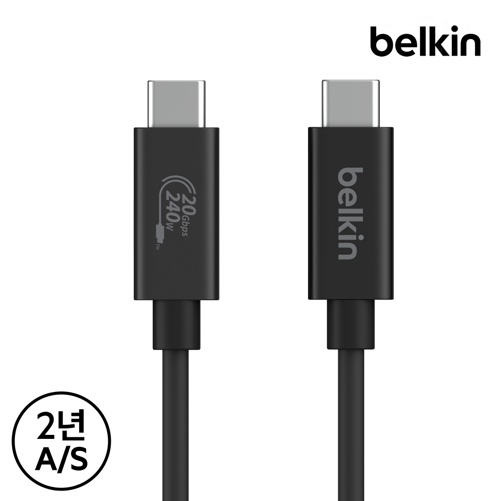 벨킨 240W USB4 C타입 초고속 충전 케이블 20Gbps 2M INZ004bt2M 아이폰17 맥북 에어 프로 M5 아이패드 태블릿 노트북 호환 - 상세 이미지 5