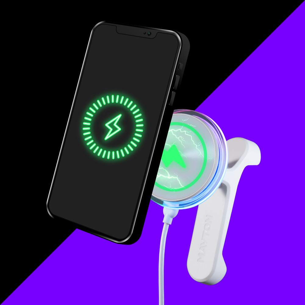 메이튼 맥세이프 차량용 핸드폰 거치대 고속 무선 충전 아이폰 자석 고충 i