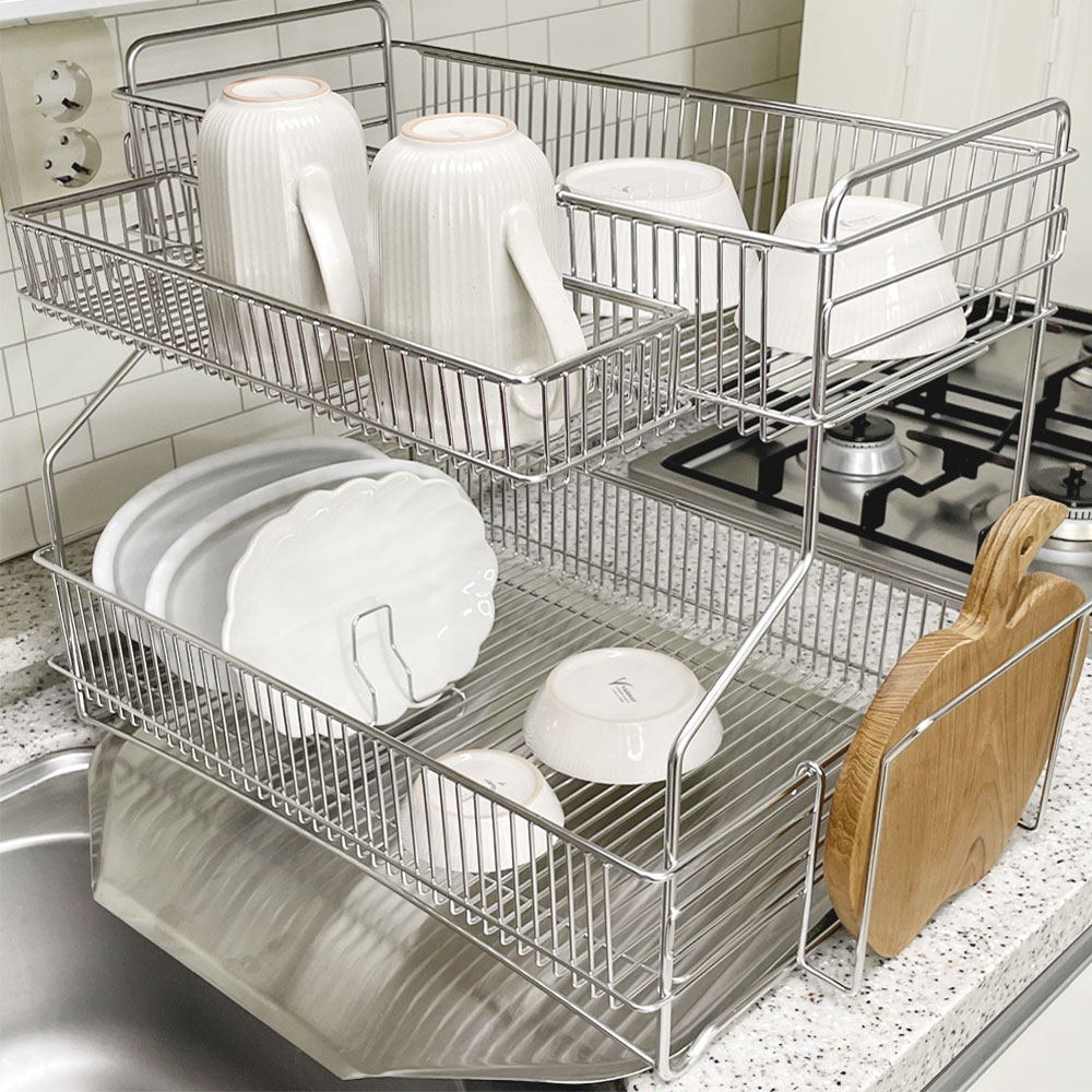 올스텐 식기건조대 주방 싱크대 그릇 건조대 설거지선반 2단
