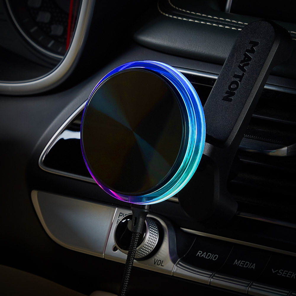 메이튼 맥세이프 차량용 핸드폰 거치대 고속 무선 충전 아이폰 자석 고충 i