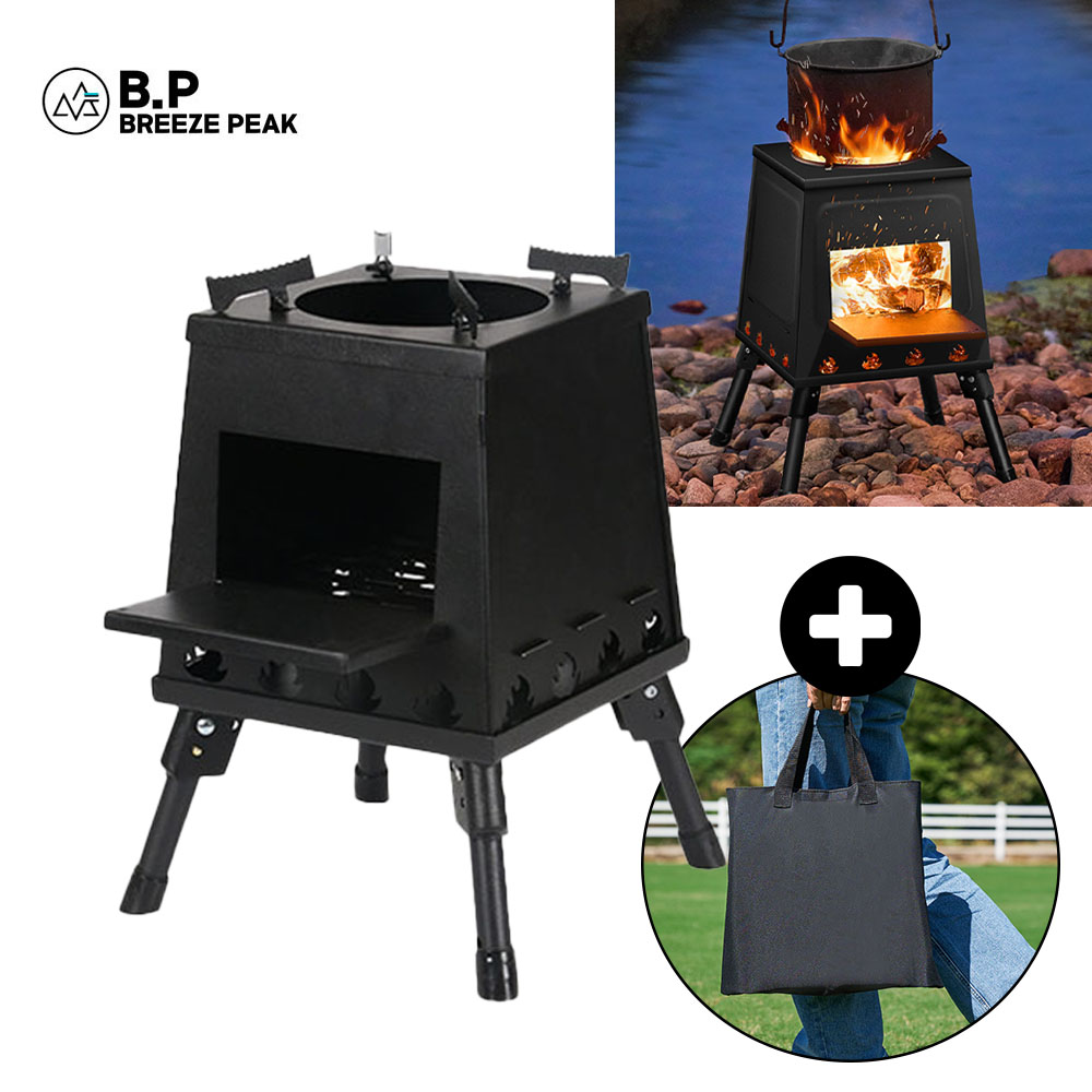 캠핑 접이식 화로대 화덕 화로 스토브 장작 불멍 사각 S