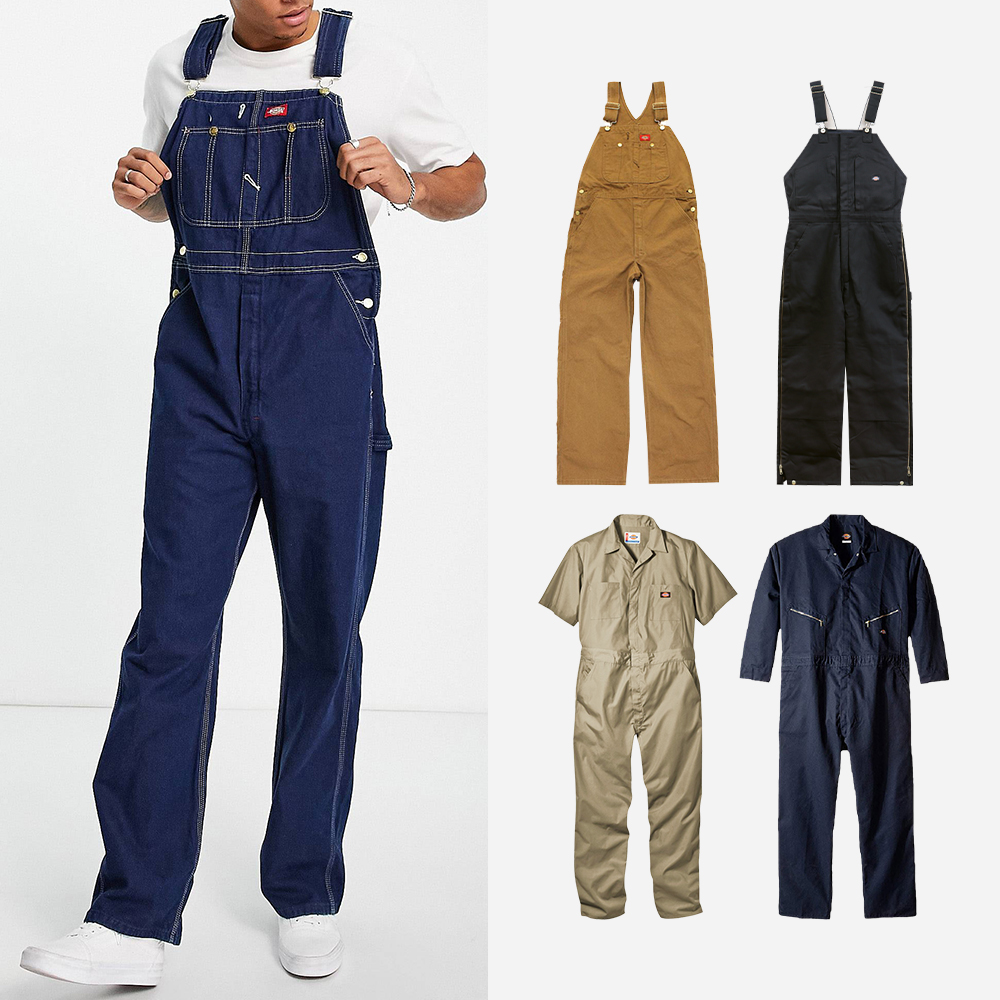 디키즈 오버핏 남자 멜빵바지 작업복