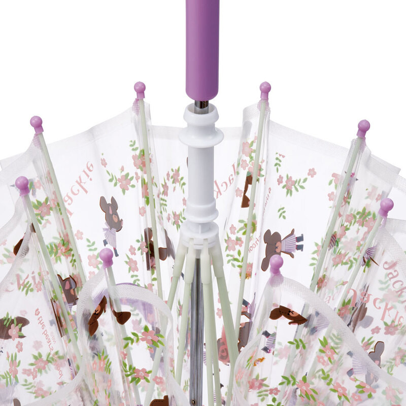 스케이터 꼬마곰학교 재키 캐릭터 어린이용 비닐 우산 40cm UBV2 - 하카타몰