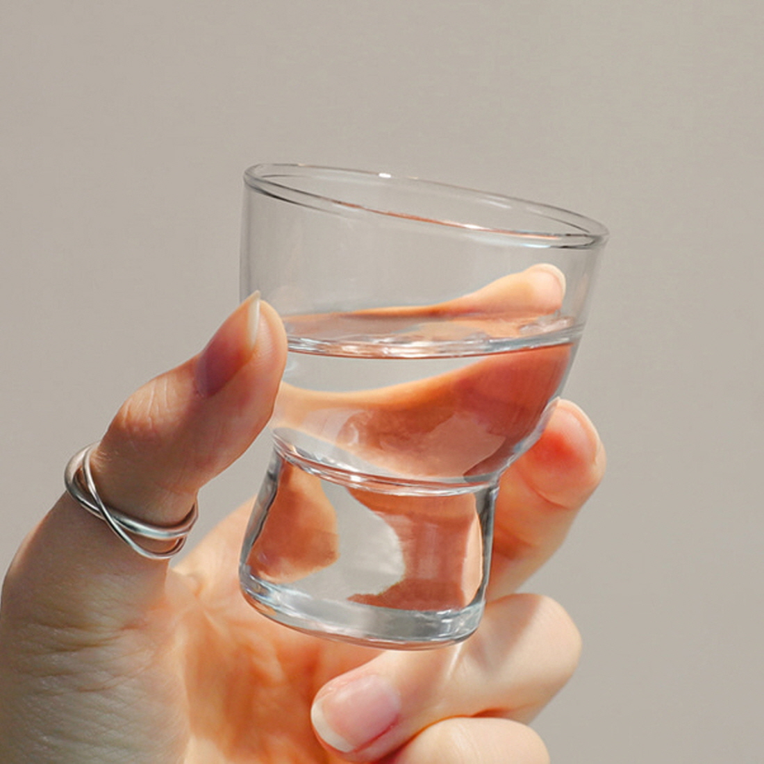 낮은굽 한입 소주잔 소맥잔 전통주 빼갈 고량주 정종 쏘맥 혼술 커플 인생 술잔 60ml - 상세 이미지 3