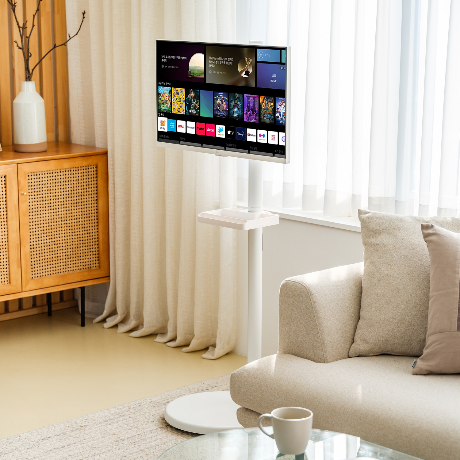 LG 27인치(68cm)모니터 스마트TV 화이트 스탠드세트AP-43S 스탠바이미 룸앤티비 - 상세 이미지 2